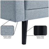 Serta Benrama 67" Soft Modern Sofa, Square Track Arms, Solid Wood Legs, Easy Assembly, Dream Coil Comfort, Soft Woven Polyester Fabric, Light Gray Serta