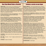 SamaN Interior One Step Wood Seal, Stain and Varnish – Oil Based Odorless Dye - Protection for Furniture and Fine Wood (Brazilian Cherry SAM-306, 8 SamaN