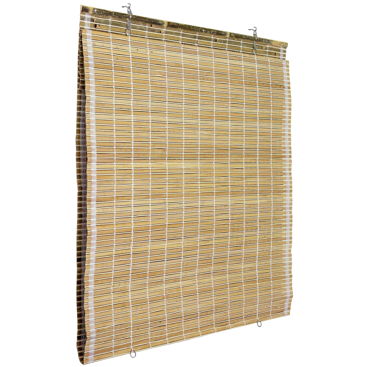 Red Lantern Burnt Bamboo Cordless Window Shade - Natural 36" W Red Lantern