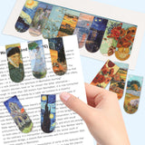 Chambom 16 PCS Magnetic Bookmarks - Bookmarks for Book Lovers, Bulk Bookmarks, Oil Painting Magnetic Bookmarks for Women, Men, Kids, Students Chambom