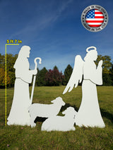 FrontYard Originals Complete All-Weather Life Size Outdoor Nativity Display, Made in The USA, Durable Solid Plastic FrontYard Originals