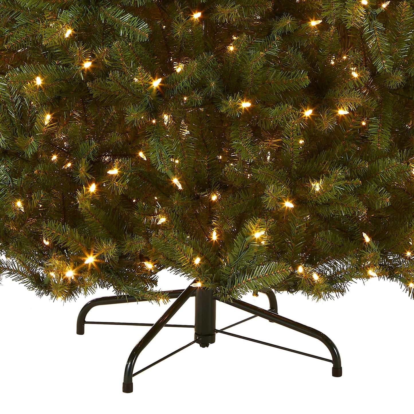 National Tree Company Pre-Lit Artificial Full Christmas Tree, Green, Dunhill Fir, Dual Color LED Lights, Includes Stand, 7.5 Feet, Dual Colored Lights