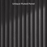 SICOTAS Buffet Cabinet with Storage Accent Sideboard Modern Credenza with Doors & Shelves Fluted Media Console Mid Century Coffee Bar Table for Living Room Kitchen Dining Room Hallway（2PCS） SICOTAS