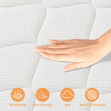 Qabefy Queen Mattress, 10 Inch Memory Foam Hybrid Mattress in a Box, Medium Firm and Individually Pocket Springs - Pressure Relief, CertiPUR-US Certified, Motion Isolation Qabefy