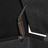 Yaheetech 52in Ottoman Bench Folding Storage Ottoman Bench Tufted Fabric Entryway Bench with Arms Footstool with Large Storage Foot Rest Seat Rolled Arms Cushioned Ottoman Black Yaheetech