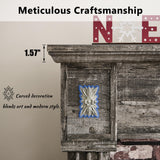 43" Electric Fireplace with Mantel, Electric Fireplace Heater, TV Stand w/Freestanding Electric Fireplace, Stacked Stone Surround, Remote Control, Adjustable Flame Level for Living Room-Light Grey Aitjunz