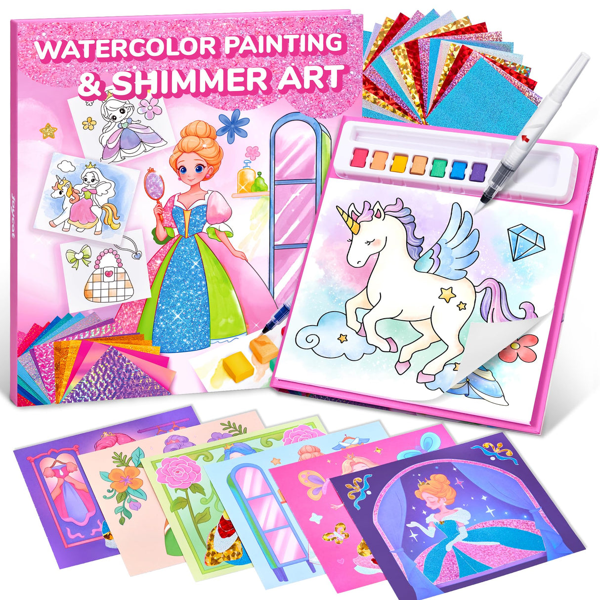 JoyCat Paint with Water Coloring Books, Art & Craft Activity, Princess No Mess Art for Kids Ages 4-8, Craft Kits & Supplies, DIY Creative Activity, Presents for Girls & Boys JoyCat