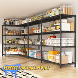 REIBII 72.8" W Storage Shelves Load 1500LBS, 4 Tier Metal Shelving Unit Wire Shelving for Storage Rack Heavy Duty Metal Shelves for Garage Pantry Kitchen, 17.7" D x 72.8" W x 59" H REIBII