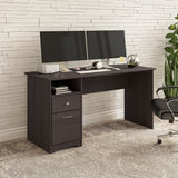 Bush Business Furniture Cabot Desks for Home Office with Storage and Chrome Hardware, Elegant Computer Table with Drawers, 60W, Heather Gray Bush Business Furniture