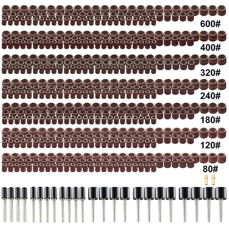 551pcs Sanding Drums for Rotary Tool,Sanding Bits Bands Sander Sandpaper for Drill Woodworking Accessories Juasky
