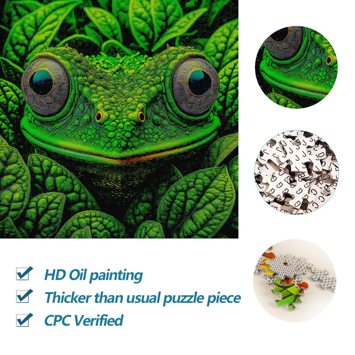 Bgraamiens Puzzle- Impossible Hard Puzzle for Adults 1000 Pieces,Frog Camouflage Wild Animal Puzzle,Impossible Hard Challenging Fun Jigsaw Puzzle for Adults Bgraamiens