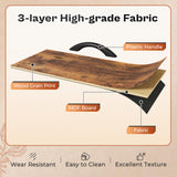 Huuger 63 Inch TV Stand Dresser for Bedroom, Long Dresser with 10 Fabric Drawers, TV Stand for 55, 65, 70 Inch TV, Entertainment Center, Wide Chest of Drawer, Rustic Brown Huuger