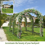 Multi-Size Large Garden Support Arch Frame Climbing Plant Arch Arbor for Flowers/Fruits/Vegetables (6.5ft x 7ft x 7.2ft) BenefitUSA