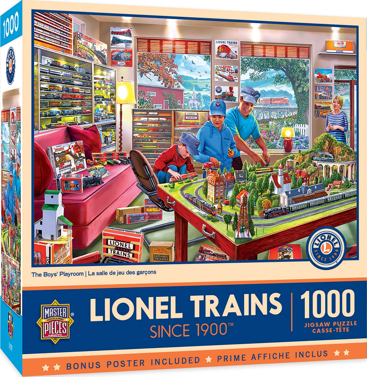 MasterPieces 1000 Piece Jigsaw Puzzle for Adults, Family, Or Youth - The Boy's Playroom - 19.25"x26.75" Masterpieces