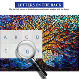 PICKFORU Stained Glass Puzzle Tree of Life Puzzles for Adults 1000 Pieces, Impossible Hard Difficult Challenging Puzzles for Adults, Colorful Mosaic Tree of Life Jigsaw Puzzle 1000 Pieces PICKFORU