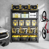 Welfiya 39" W Garage Shelving,5-Tier Heavy Duty Shelving Unit,3000LBS Adjustable Metal Storage Shelves,Storage Rack Units for Industrie,Shed,Warehouse,Basement,Black,39" W x 18" D x 72" H Welfiya