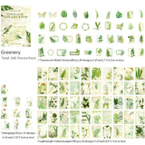 200 Pcs Vintage Ephemera Bundle Junk Journal Kit Scrapbook Supplies Paper Sticker Material Pack Scrapbooking Kit for Art Journaling Bullet Journals Planners Collage Decoupage Crafter Gifts(Greenery) Teniinet