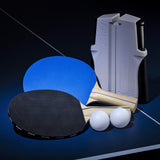 Franklin Sports Anywhere Table Tennis – Complete Portable Ping-Pong Set – includes Ping-Pong Paddles, Balls, Net, Plus Easy-Carry Bag – Easy Set-Up – Expands to 6’ – Easily Attaches to Table Surfaces Franklin Sports
