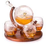 Helicopter Whiskey Decanter Set – For pilots & aviation fans. Unique globe decanter with military helicopter design. Ideal for whiskey lovers & décor The Wine Savant