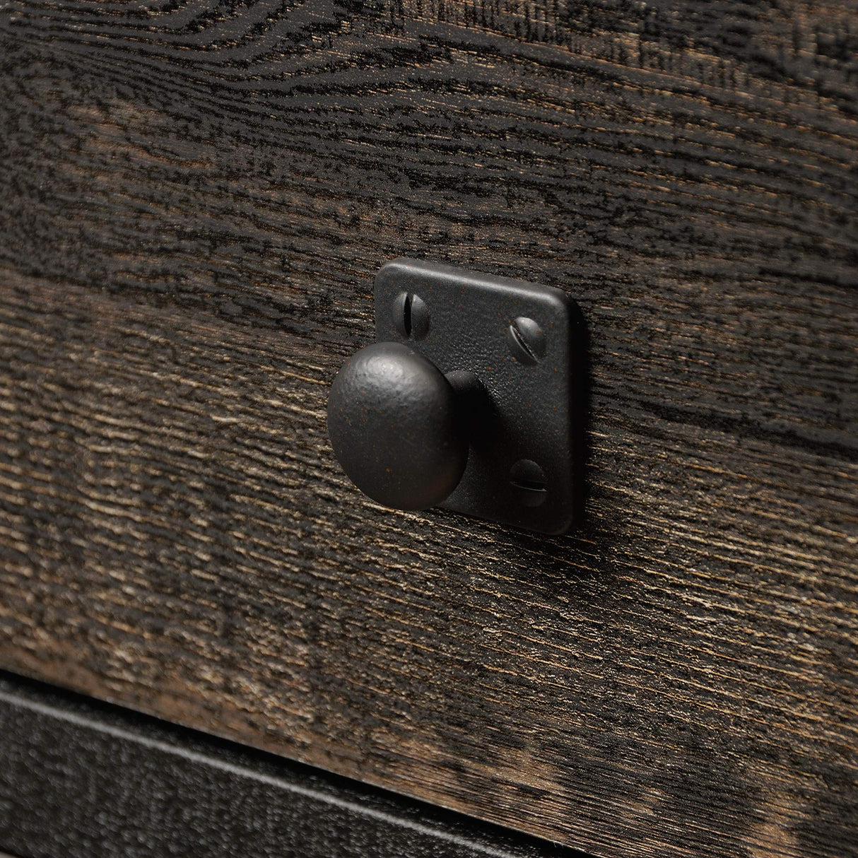 Sauder Steel River File Pedestal, L: 20.87" x W: 23.86" x H: 26.58", Carbon Oak Finish Sauder