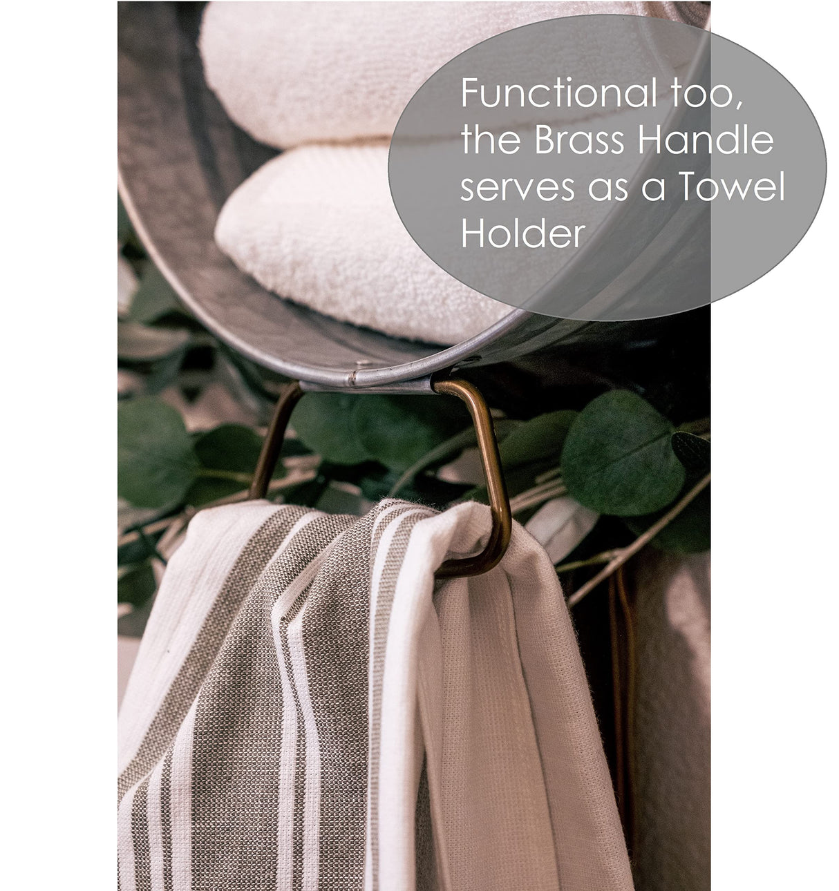 Galvanized Wash Tub with Shelves | Rustic Bathroom Décor | Farmhouse Rustic Bathroom Shelves | Metal Wash Tub Cubby | Galvanized Shelf Wall BARWOOD