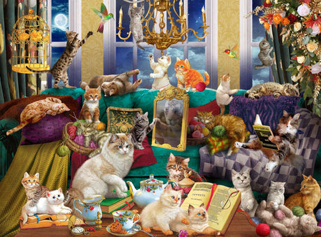 Lzbabyily Jigsaw Puzzles 1000 Pieces for Adults, Cat Puzzle Animal Adult Toys, 27x20 Unique Difficult and Challenge Large Puzzle Game Toys Gift Lzbabyily