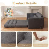 YOSHOOT Loveseat Sleeper Sofa,55" Convertible Sofa Bed Couch Futon Couches for Living Room,3-in-1 Pull Out Floor Couch with Backrest and Pillows YOSHOOT