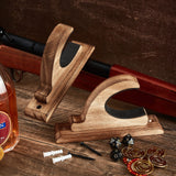 4 Pack Gun Rack for Wall Rifle Shotgun Bow Wood Rifle Stand Rustic Indoor Gun Hooks Horizontal Rifle Holder Solid Wooden Rifle Wall Mount Display Juexica