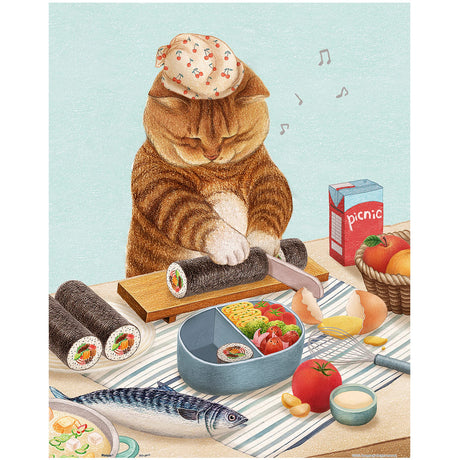 Pintoo Jigsaw Puzzles 500 Piece for Adults - Nyangsongi - Let's Go On a Picnic Beautiful Plastic Puzzle for Home Decor Zero Dust Easy Storage [H3179] Pintoo