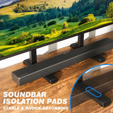 Rfiver Table Top TV Stand with Height Adjustable TV Legs, TV Stands Base with Cable Management for Most 37 to 86 Inch Flat or Curved TVs, Steel TV Feet Holds up to 150 lbs, Max VESA 800x600mm, Black Rfiver