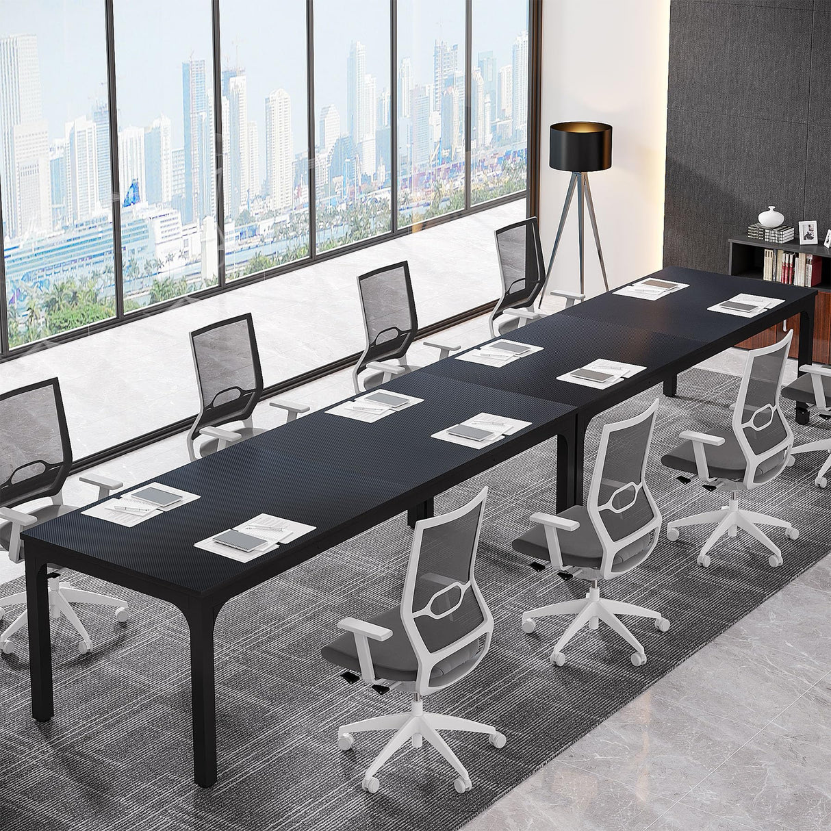 Tribesigns 78.74-Inch Conference Table Set of 2, 13FT Conference Room Table, Large Rectangle Meeting Seminar Table Set for 10-14 Person, Long Business Tables (Only Table) Tribesigns