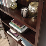 Sauder Select Cherry Storage Bookcase with Adjustable Shelves and Doors Sauder
