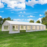 EROMMY 20x50ft Party Tent, Outdoor Wedding Tent, Heavy Duty Large Canopy Carport with Removable Sidewalls, 2 Roll-up Doors, 5 Storage Bags, Gazebo Shelter Tent for Party Event Commercials, White EROMMY