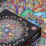 Bgraamiens Puzzle-Flower Whisper-1000 Pieces Round Puzzle Color Challenge Jigsaw Puzzles for Adults and Kids Bgraamiens