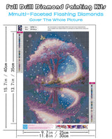 KINPLUB 5D Diamond Painting Kits for Adults, Tree Diamond Art Kits for Beginners, DIY Full Round Drill Paint with Diamond Pictures Gem Art, Home Wall Decor 12 x 16 Inch KINPLUB