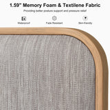 PURPLE LEAF Chaise Lounge Patio Chair Recliner Outdoor for Patio Poolside Balcony w/Slide-Out Side Table with Cushion Adjustable Backrest 2 Pieces Teak PURPLE LEAF