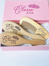 Personalized Wooden Baby Brush Set | Wooden Baby Brush and Comb Set| Personalized Baby Gift | Personalized Baby Gift Girls Girls | Princess Crown Forever Personalized