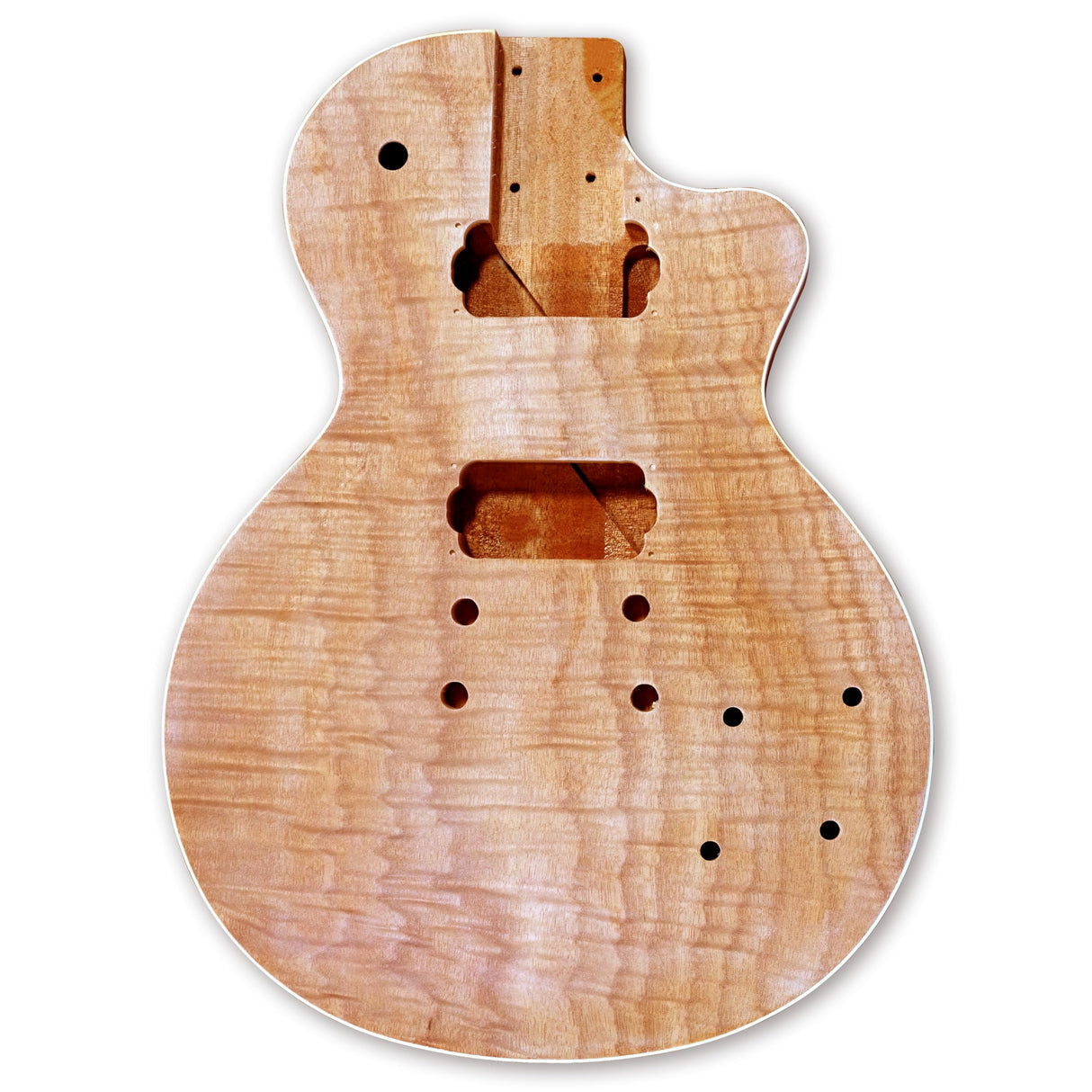 BexGears DIY Electric Guitar Kits Okoume wood Body curved top with mahogany veneer cover maple neck & composite ebony fingerboard BexGears