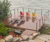 Senmit Cable Railing Post - Stainless Steel Square Fence Post for Deck Cable Railing System (36" Level-drilled-4 Pack, Black) Senmit