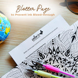 Traveling Mandalas Adult Coloring Book - Features 30 Original Hand Drawn Designs Printed on Artist Quality Paper, Hardback Covers, Spiral Binding, Perforated Pages, Bonus Blotter ColorIt