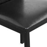 Roundhill Furniture 5 Piece Citico Metal Dinette Set with Laminated Faux Marble Top, White Table with Black Chairs Roundhill Furniture