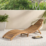 Christopher Knight Home Lahaina Wood Outdoor Chaise Lounge, Natural Yellow Christopher Knight Home