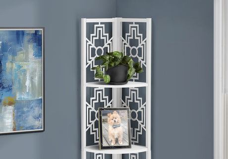 4 Tier Corner Bookshelf Bookcase for Office, Transitional Style HouseOfZazla