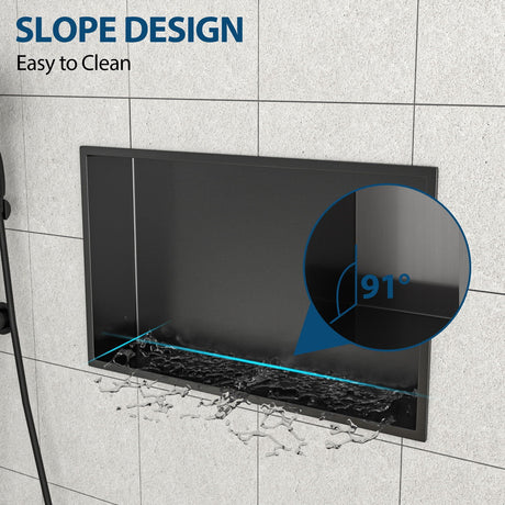 Stainless Steel Shower Niche With Seamless Design For Bathroom Storage HouseOfZazla