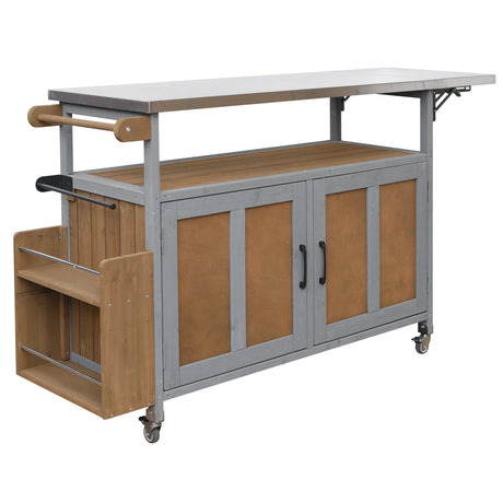 Foldable Outdoor Kitchen Island Patio Mobile Kitchen Cart HouseOfZazla