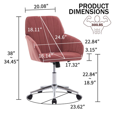 Adjustable Ergonomic Office Chair, Swivel Backrest Seat HouseOfZazla