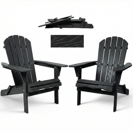 Folding Adirondack Lounge Chair With Embossed Grain Texture HouseOfZazla