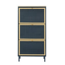 Modern Rattan 3 Door Shoe Rack Cabinet for Entryway HouseOfZazla