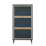Modern Rattan 3 Door Shoe Rack Cabinet for Entryway HouseOfZazla