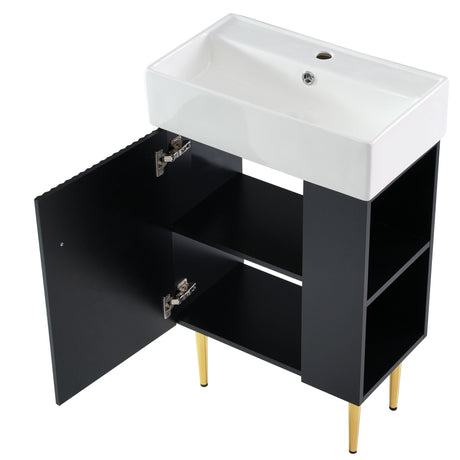 Bathroom Vanity, Combo Cabinet, Bathroom Storage Cabinet, Single Ceramic Sink HouseOfZazla